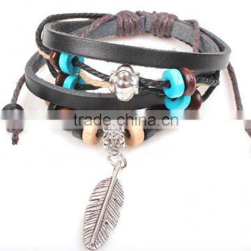 Fashion leather bracelet from china factory