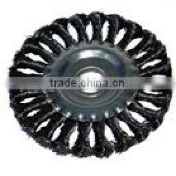 100mm Wheel brush, twist steel wire