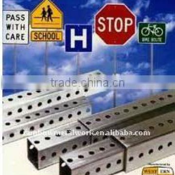 Galvanized Steel Traffic Sign Post