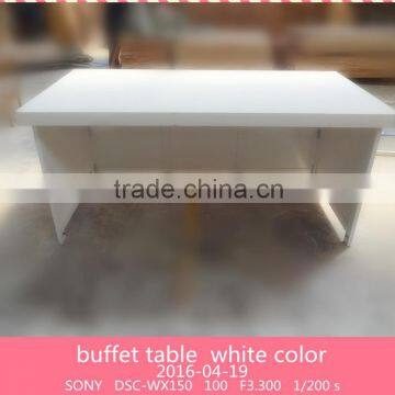 white wooden restaurant counter table