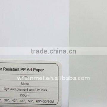 120gsm~150gsm waterproof high quality pp paper advertising media