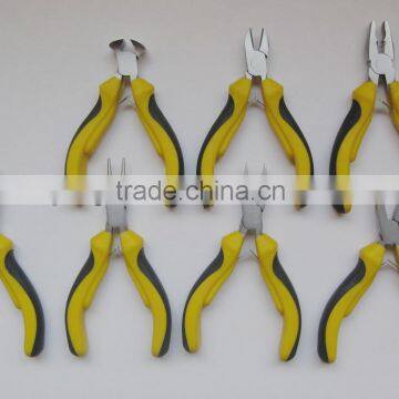 Mini Pliers with Two Spring Tensions, DIY Tools Set, Jewelry Pliers Kit, TPR Handle