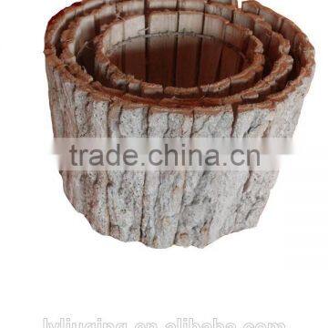 bark pot garden basket for planting flower