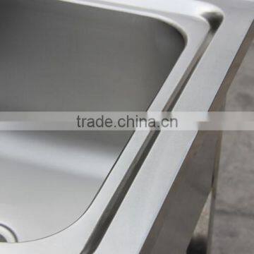 Triple Bowls Commercial Stainless Steel Kitchen Sink Cabinet With Backsplash and Faucets for Laundry Food Dish photo-5