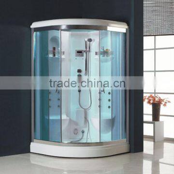 2016 factory hydro massage glass shower cabin with steam shower