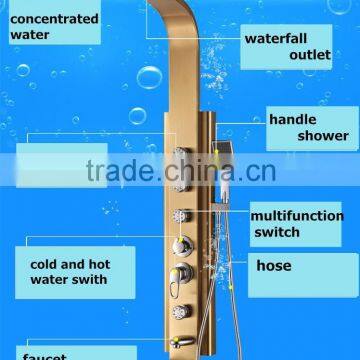 Hot Sale Golden Panel Column Shower Faucets Y-040