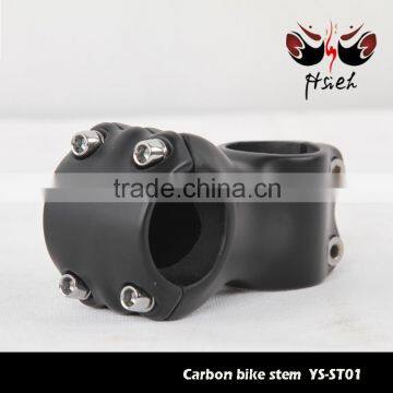 Carbon fiber bike stem for fork and handlebar