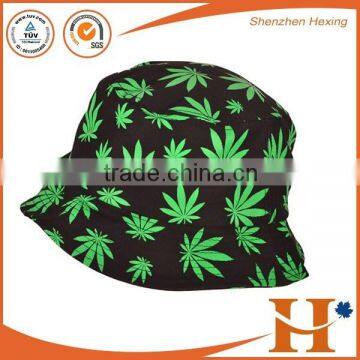 2015 summer black Cannabies custom bucket hat