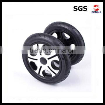 foldable and adjustable foam rubber stroller tire wheels