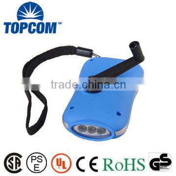 Promotional 3 LED Rechargeable Mini Small Hand Cranking Torch