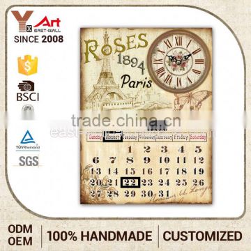 Super Quality Affordable Price Calendar Sublimation Souvenir Wall Plaque Hooks