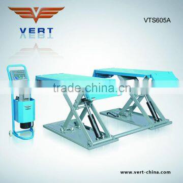 3000kgs lifting capacity double cylinder hydraulic mid-rise scissor lift VTS605A