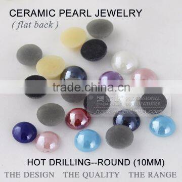 wholesale hotfix ceramic half pearl 10mm round ceramic hot fix half pearl iron on free pearls patterns