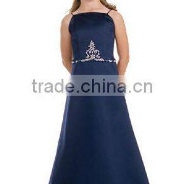 Hot Sale Child Dress Satin Strapless A-line Flower Girl ALF-022