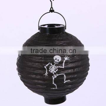Factory Wholesale Pumpkin Paper Lampion LED Light Lantern Halloween Happy halloween Ghost Paper Lamp