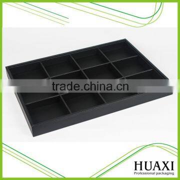 Custom 12 Slots Black PU Leather Jewelry Tray Packaging Tray