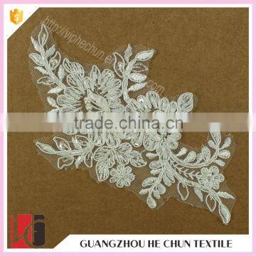 HC-2715-1 Hechun Hot Summer Sell 2016 Crochet Flower Bridal Appliques photo-1