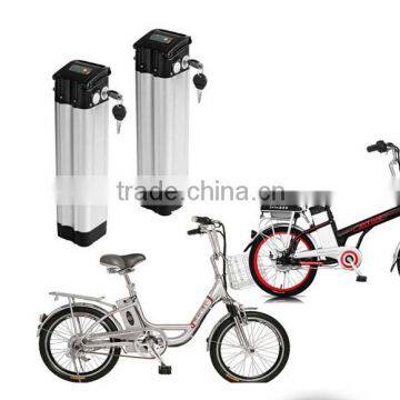 48V 10A silver fish case lithium battery electric bike battery with BMS and charger