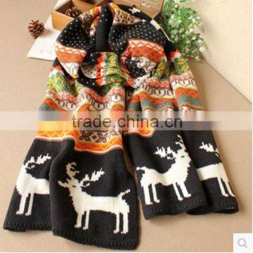 100% Acrylic Chunky Jacquard Double Knitted Scarf photo-3