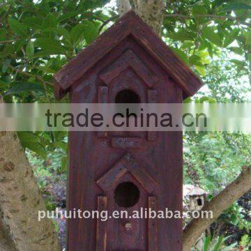 colorful wooden bird house