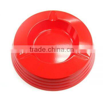 high quality metal ashtray, with red spray paint. customized design accept