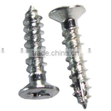 Stainless steel countersunk head thread cutting screws