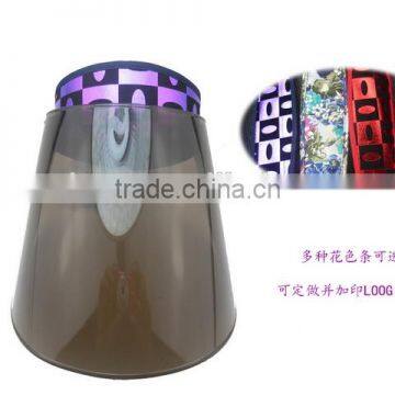 2015 made in china special discount sun visor cap transparent