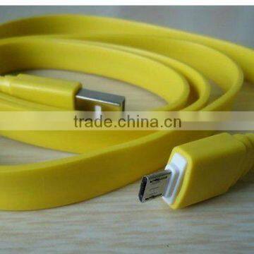 Newest Noodles Flat Design Colorful Micro USB Cable Charging Data Transfer