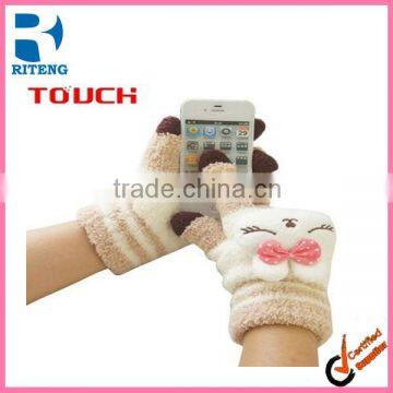 acrylic fibers iphone/ipad embroidery touchscreen gloves