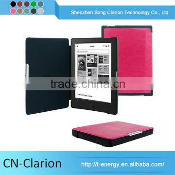 Ultra Slim Thin 6 Inch Leather Case For Kobo Aura 6'' E-Reader Leather Case For Different Mobile