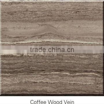 Chinese polished Coffee Wood Vein brown marble