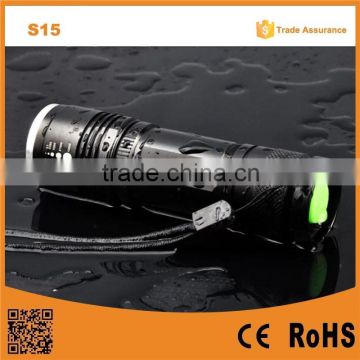 Alibaba wholesale aluminum waterproof 10w led flashlight torch