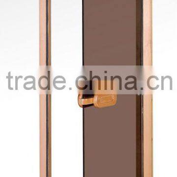 Sauna glass door with red cedar frame