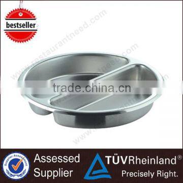 Catering Equipment Commercial Compartment Stainless Steel Round Tray