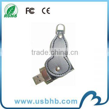 oem leather usb flash disk/ leather cover usb