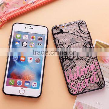 4.7'' /5.5" PC New Luxury Lace Flower 3D Relief Painted Case For iPhone 6 Plus / 6S Plus