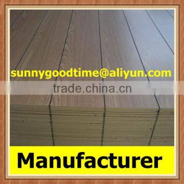 Black grooves paper plywood