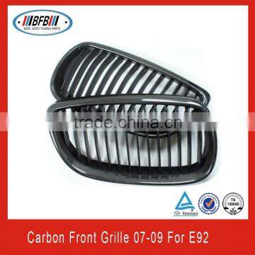 BLACK CARBON FRONT UPPER CENTER HOOD GRILL For BMW E92 04-08
