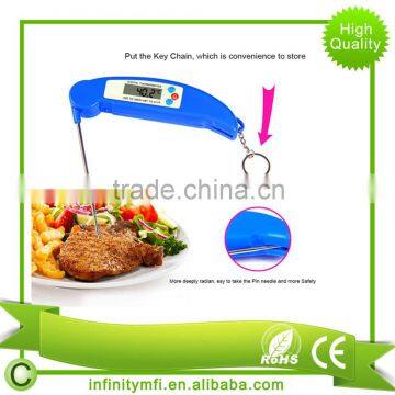 Instant Read Meat Thermometer. Ultra Fast Digital Cooking Tool With BBQ Internal Temperature Chart