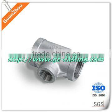 customized sanitary stainless steel reducing tee