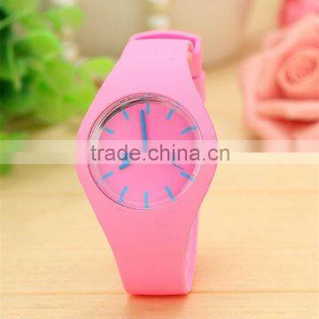 2016 Fashion Ice Cream Colors Ultra-thin Fashion Gift Silicone Watch Geneva for Ladies