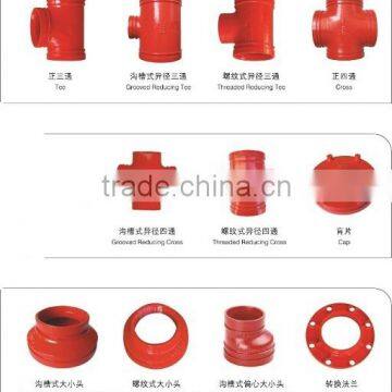 UL FM Approved 1*1/4"-12" Ductile Iron Grooved Reducing Cross Price List