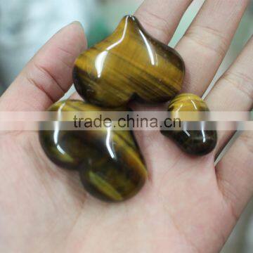 small random tiger eye crystal hearts