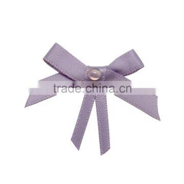 bag decorated well design purple bowknot set transparent bead bag satin bowknot