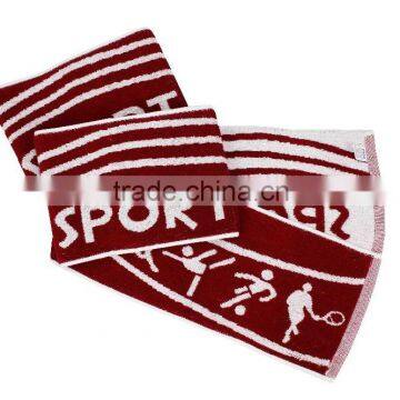 cotton cool terry jacquard Sports Towel