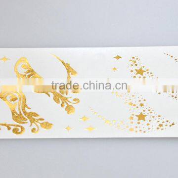 Wholesale Radiant Metallic Water Transfer Body Tattoos Flash Gold Body Art Tattoos Fake Jewelry Tattoos Manufacturer photo-5