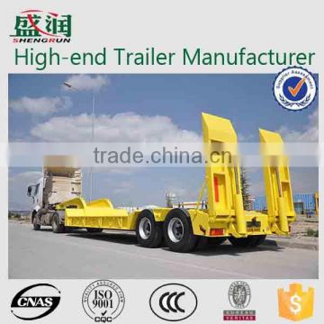 3 Axles Low Loader Semi Trailer for Heavy Equipment Transportation