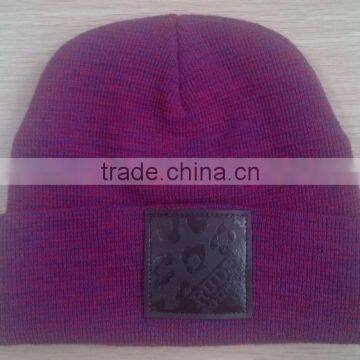 hand made leather label beanies manufacturers