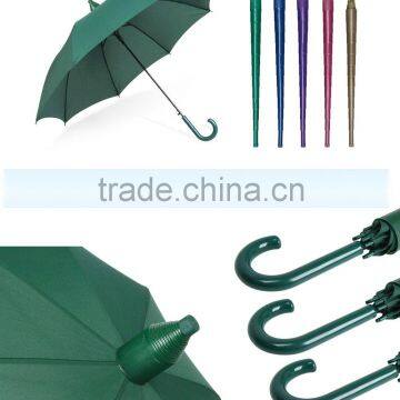 8K bright green straight umbrella,large sun and rain umbrella,umbrella with plastic cover