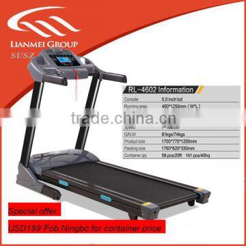 Home use cheap run electric treadmills with 460mm running board speed range 1-16km/h